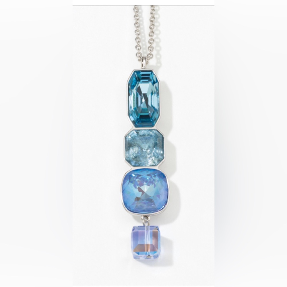 STANDOUT necklace Touchstone Crystal by Swarovski new in box beautiful blue tone